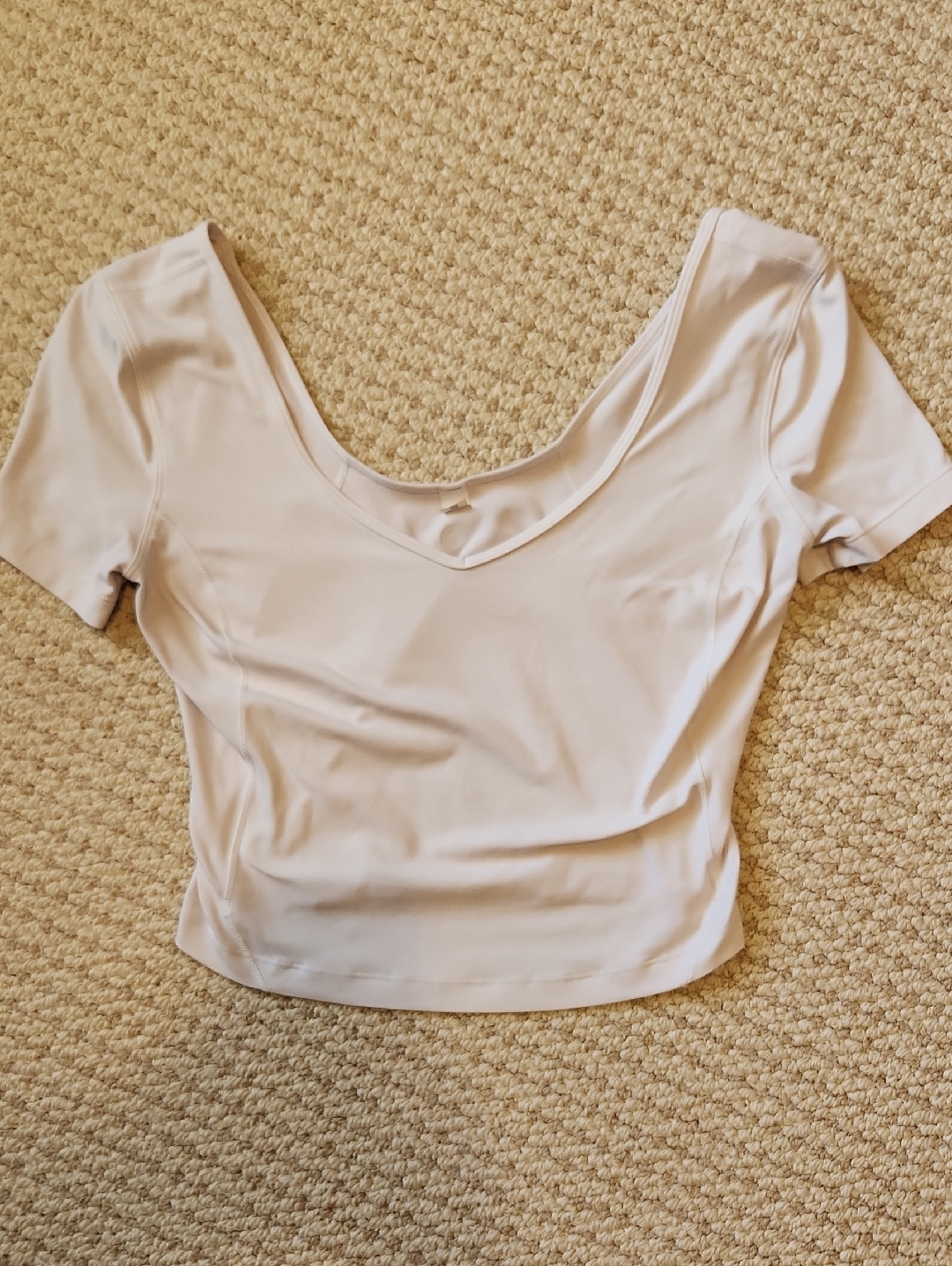 Lululemon Athletica Scoop Neck Crop Top - White